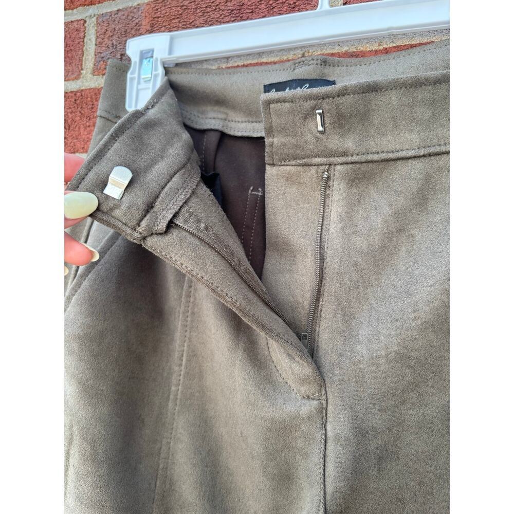 Counterparts Brown Faux Suede Cargo Pants Womens Small High Rise Straight Leg - Picture 4 of 7